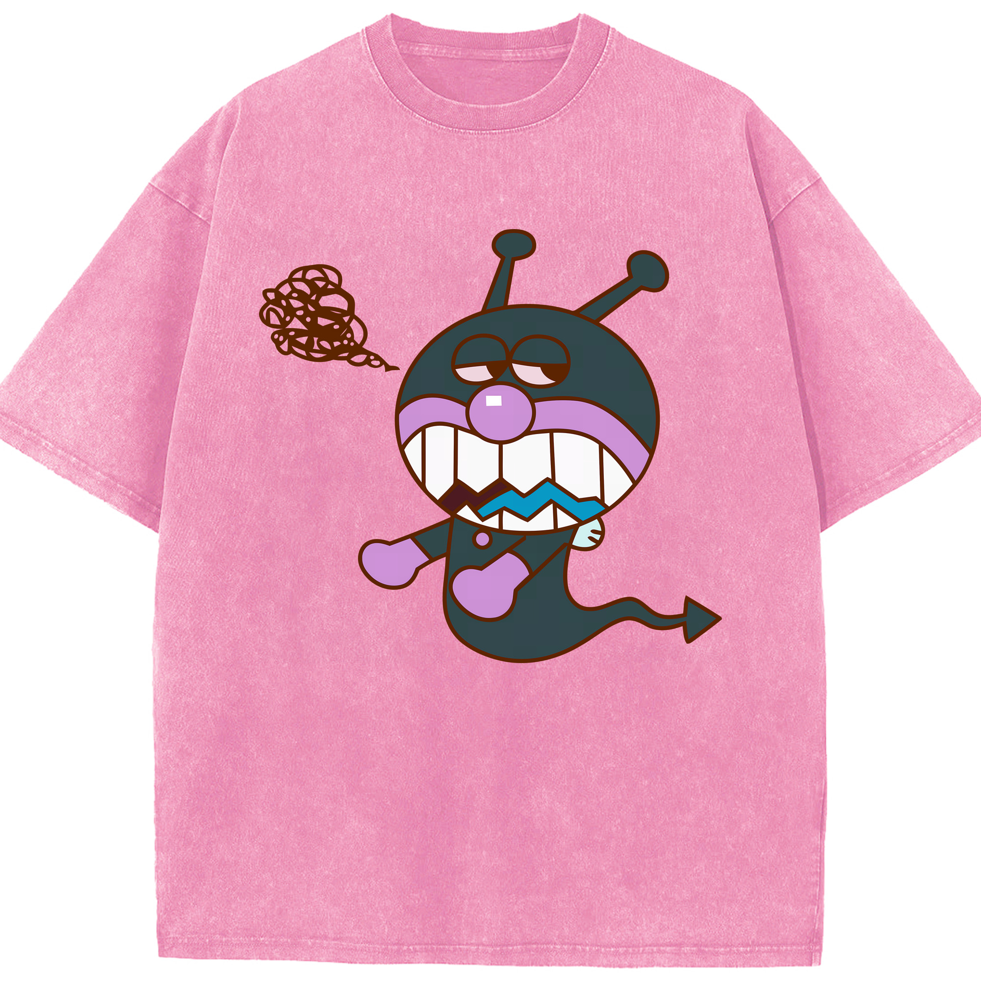 （画像用） アンパンマン Anpanman 綿100% ヴィンテージ風 半袖Tシャツ（フロントプリント）